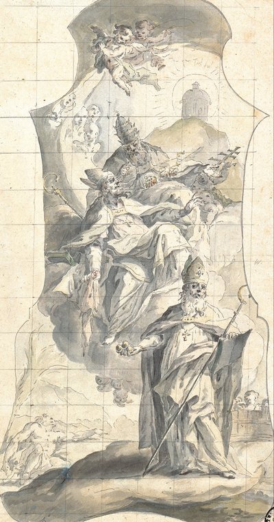 Saints Nicholas, Martin and Urban by Meinrad von Aw